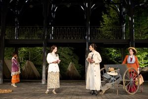 Zoey Martinson, Kristen Connolly, Annie Parisse, and Caitlin O'Connell in All's Well That Ends Well, directed by Daniel Sullivan, running in rep thru July 30. @ BroadwayWorld Zoey Martinson, Kristen Connolly, Annie Parisse, and Caitlin O'Connell in All's Well Photo