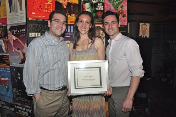 Ben Goldberg, Lori Fineman and Max Von Essen from The Transport Group and the show He Photo