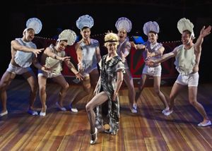 Charlotte Fox as Roxie Hart with her "babies" performing "Me and My Baby" Photo