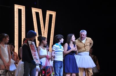 Peter Mazurowski, Caty Dougherty and Gregory Jbara Photo