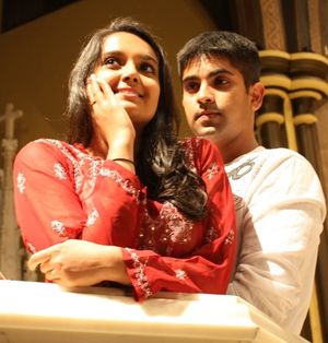 Vandit Bhatt as Romeo and Poonam Basu as Juliet Photo