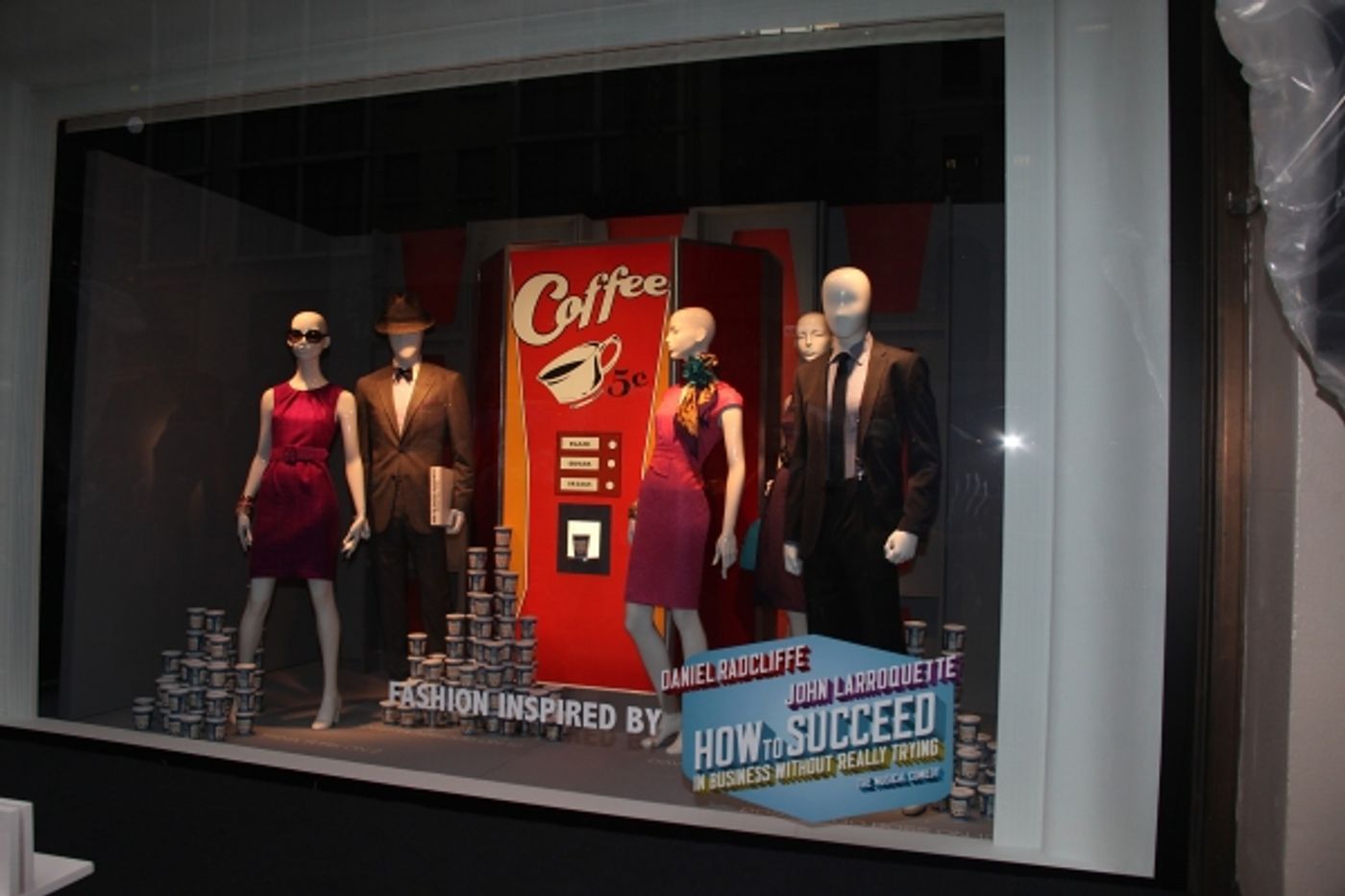 Photo Coverage: Daniel Radcliffe, John Larroquette & Rose Hemingway Unveil HOW TO SUCCEED Window Display at Lord & Taylor - Complete Coverage!  Image