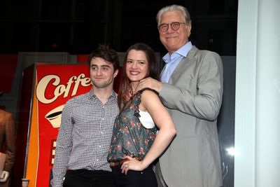 Daniel Radcliffe, Rose Hemingway, John Larroquette with Rich Weiner (Reginal Vice Pre Photo
