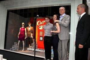 Daniel Radcliffe, Rose Hemingway, John Larroquette with Rich Weiner (Reginal Vice Pre Photo