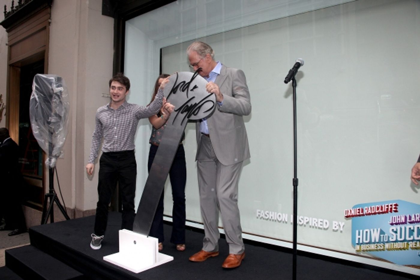 Photo Coverage: Daniel Radcliffe, John Larroquette & Rose Hemingway Unveil HOW TO SUCCEED Window Display at Lord & Taylor - Complete Coverage!  Image