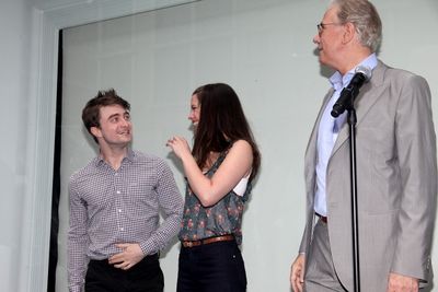 Daniel Radcliffe, Rose Hemingway, John Larroquette with Rich Weiner (Reginal Vice Pre Photo