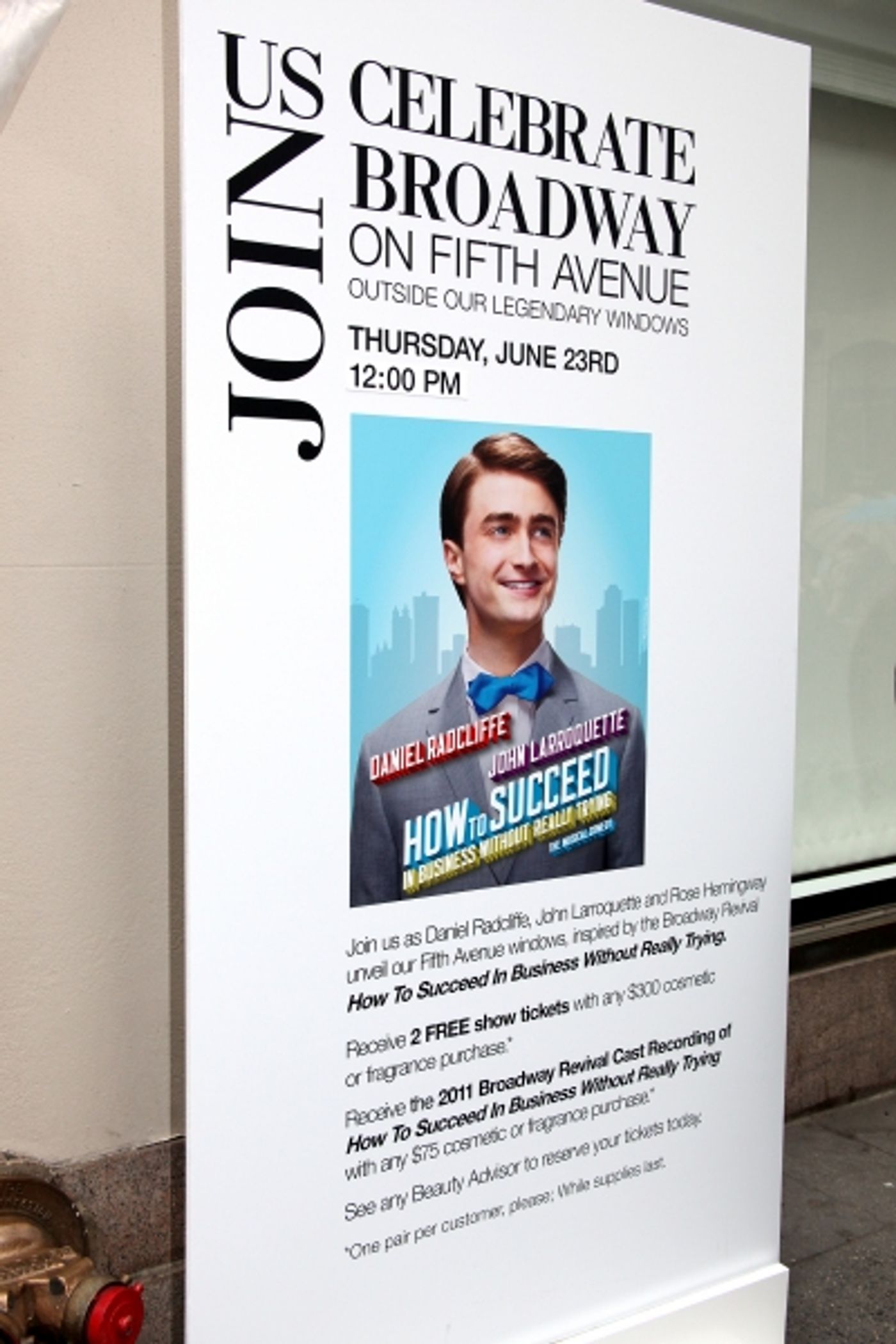 Photo Coverage: Daniel Radcliffe, John Larroquette & Rose Hemingway Unveil HOW TO SUCCEED Window Display at Lord & Taylor - Complete Coverage!  Image