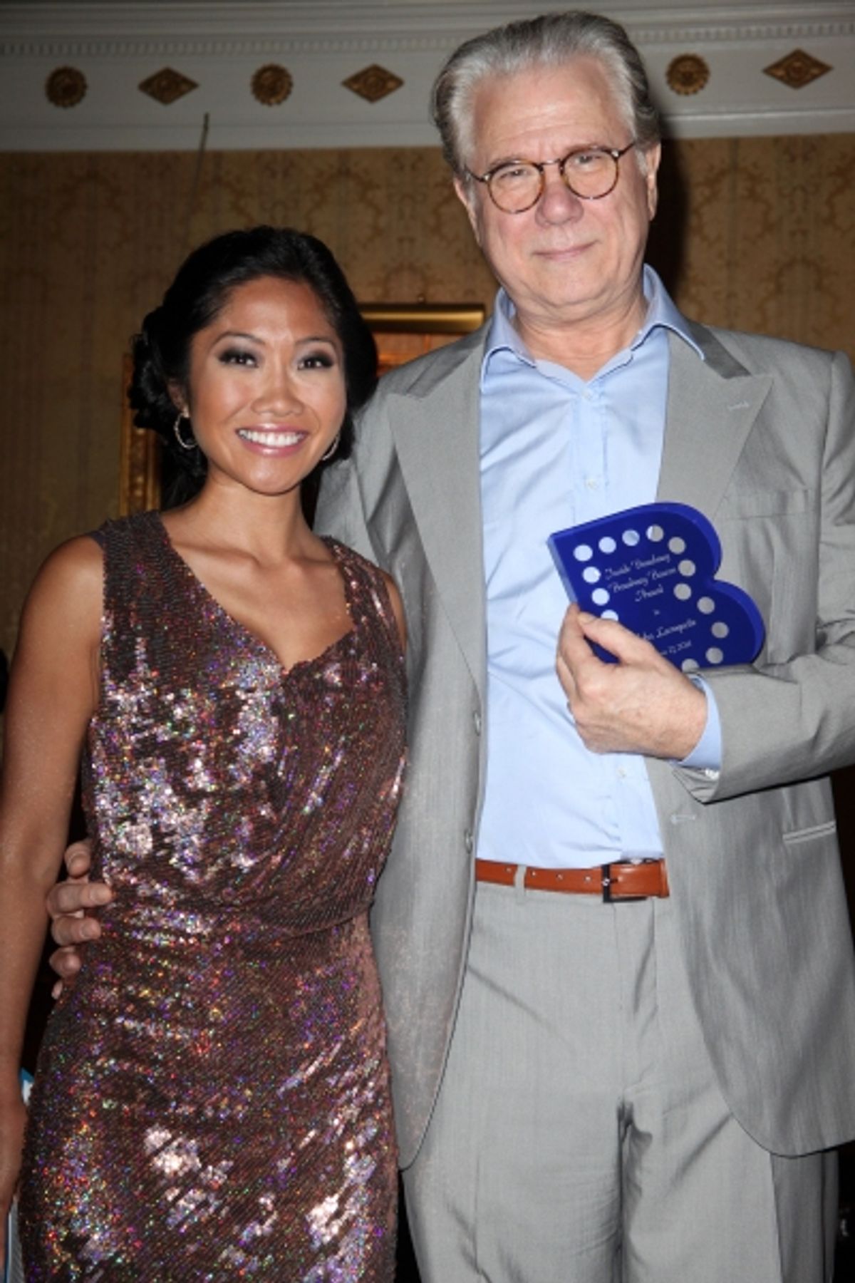 Julie Chang & John Larroquette attending the Inside Broadway  2011 Broadway Beacon Awards at The Players Club in New York City. at 