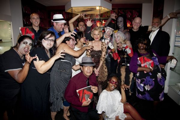  Jackson fans dawn zombie attire and surround Tippi Hedren Photo