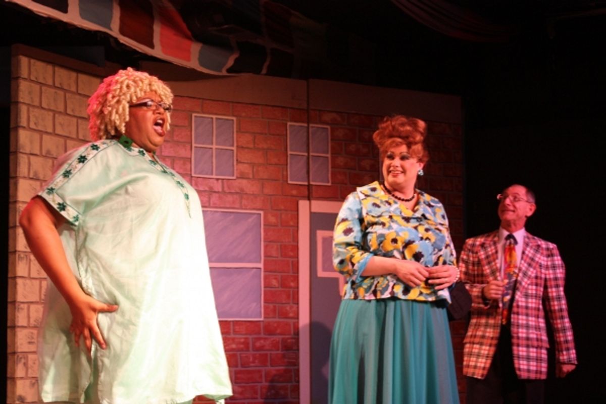 Genevieve Williams as Motor Mouth Maybelle, Jordan B. Stocksdale as Edna, and A.P. Kopec as Wilbur at 