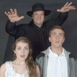 Carl Schoenborn as El Gallo and Carolyn Bartell Strauss and Lars Lee as the Boy and G Photo