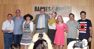 Marc Shaiman, Scott Wittman, Linda Hart, Nick Wyman, Rachel de Benedet, Kerry Butler, Norbert Leo Butz & Aaron Tveit attending the Live at Barnes & Noble: Multi-Song performance by cast members of CATCH ME IF YOU CAN in New York City. @ BroadwayWorld Marc Shaiman, Scott Wittman, Linda Hart, Nick Wyman, Rachel de Benedet, Kerry Butler, Photo