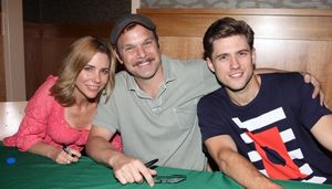 Kerry Butler & Norbert Leo Butz & Aaron Tveit attending the Live at Barnes & Noble: M Photo