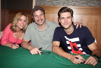 Kerry Butler, Norbert Leo Butz & Aaron Tveit attending the Live at Barnes & Noble: Mu Photo