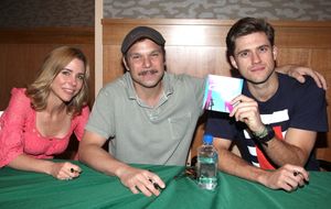 Kerry Butler, Norbert Leo Butz & Aaron Tveit attending the Live at Barnes & Noble: Mu Photo