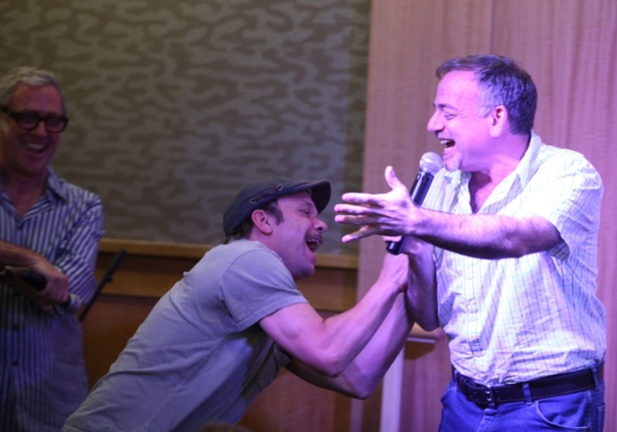 Scott Wittman, Norbert Leo Butz & Marc Shaiman 
 at 