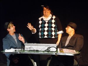 Stephen Woosley as The Gator, Mary Sink as Candy and Greg MCgill as Bobo Photo