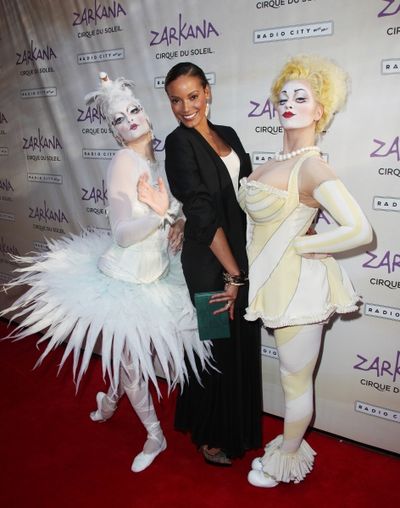 Selita Banks and Characters of Zarkana attending the Opening Night Performance of The Photo