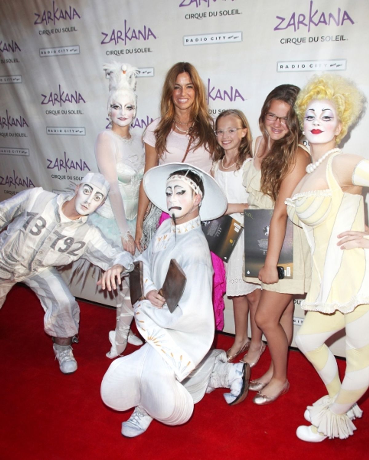 Characters of Zarkana with Kelly Killoren Bensimon, Teddy Bensimon and Sea Bensimon attending the Opening Night Performance of The New Cirque Du Soleil Acrobatic Spectacle 'Zarkana'  in New York City. at 