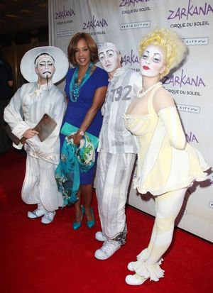 Gayle King with Characters of Zarkana attending the Opening Night Performance of The New Cirque Du Soleil Acrobatic Spectacle 'Zarkana' in New York City. @ BroadwayWorld Gayle King with Characters of Zarkana attending the Opening Night Performance of The Photo