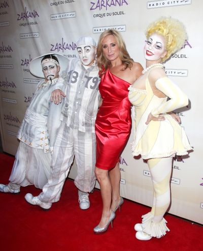 Sonja Morgan with Characters of Zarkana attending the Opening Night Performance of Th Photo