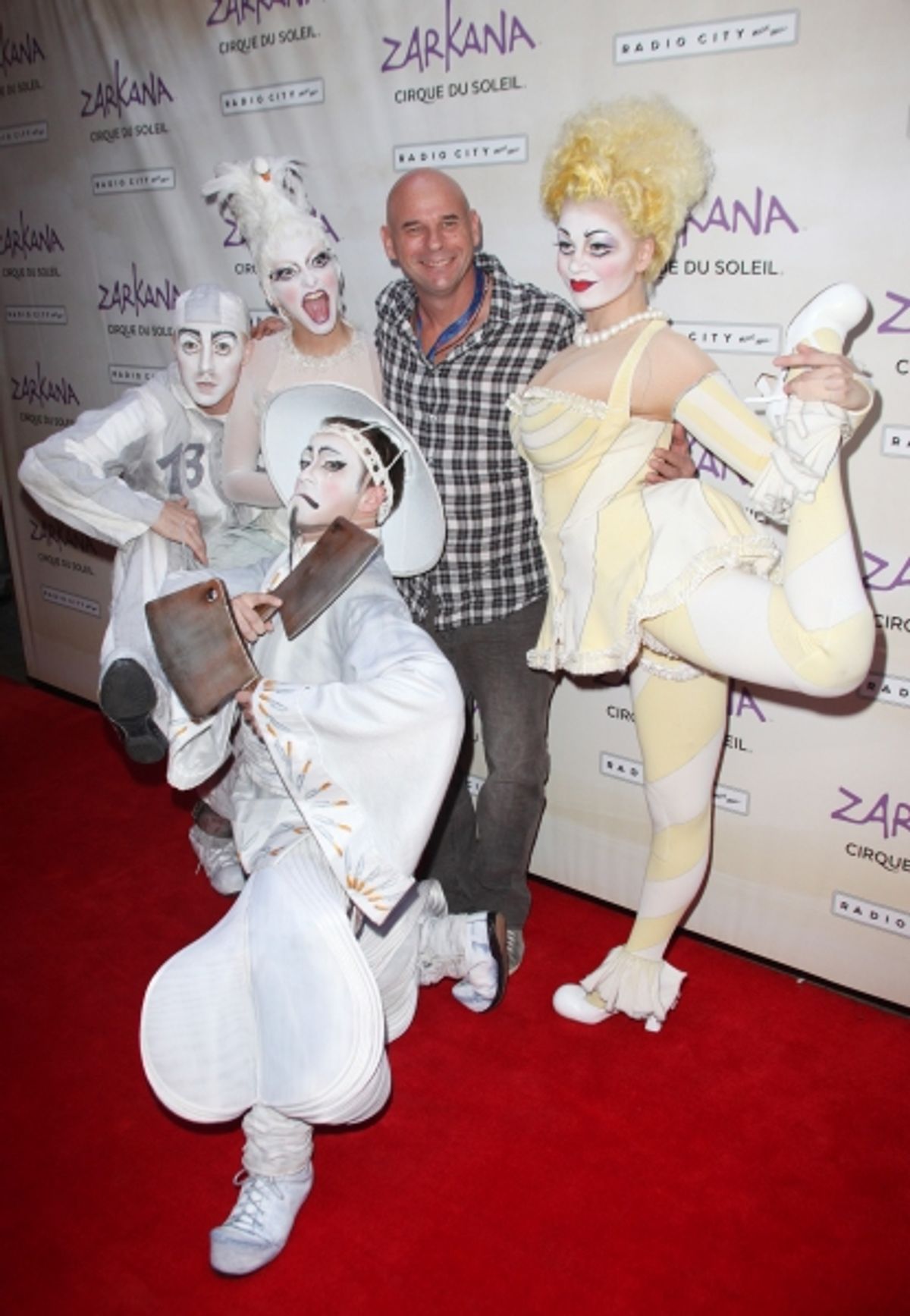 Cique du Soleil founder Guy Laliberte with Characters of Zarkana attending the Opening Night Performance of The New Cirque Du Soleil Acrobatic Spectacle 'Zarkana'  in New York City. at 