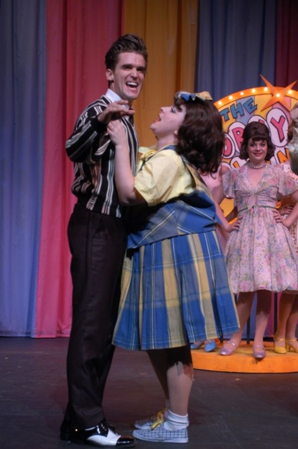 Travis Nesbit as Link and Megan Kane as Tracy Turnblad Photo