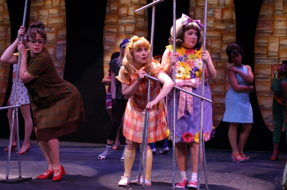 Julia Perrotta as Penny Pingleton and Megan Kane as Tracy Turnblad at 