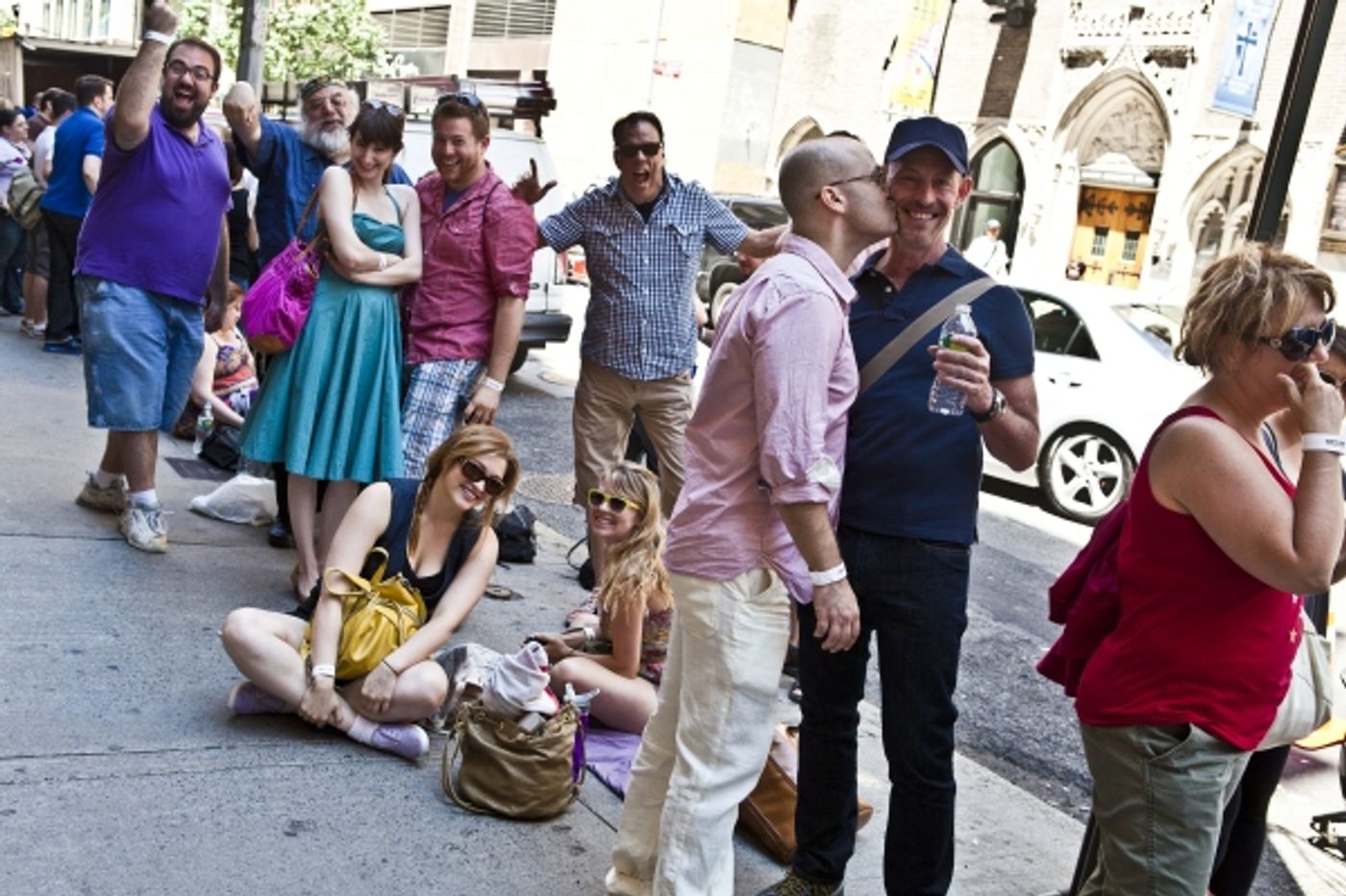 Photo Coverage: Outside THE BOOK OF MORMON's Free Fan Performance!  Image