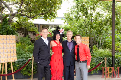 Red Carpet Host Elley-Ray Hennessy with Steve Cumyn, Greg Campbell and Colin Doyle
 Photo