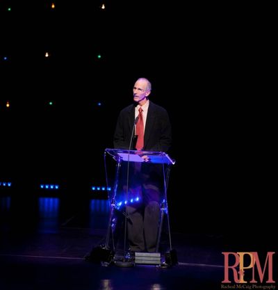 NOW Magazine's Jon Kaplan presents Audience Choice Award to The Railway Children Photo