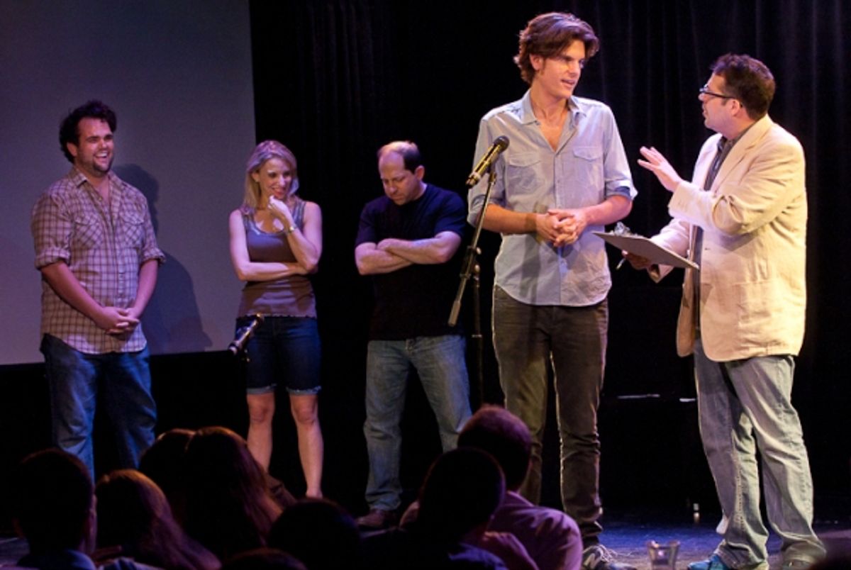 Greg Hildreth, Sarah Saltzberg, Jason Kravits, Alex Timbers, and Steve Rosen at 