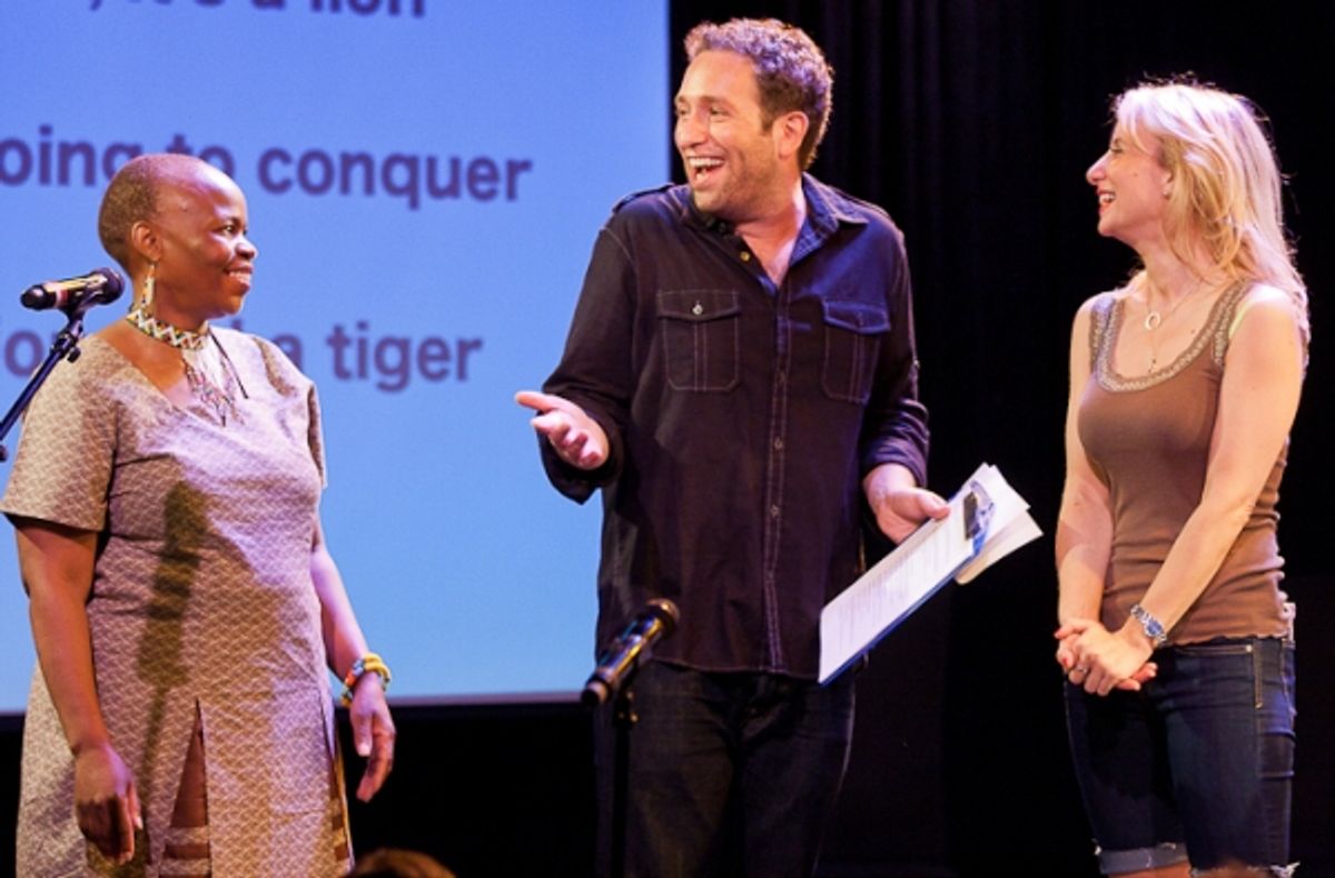 Tshidi Manye, David Rossmer, and Sarah Saltzberg at 