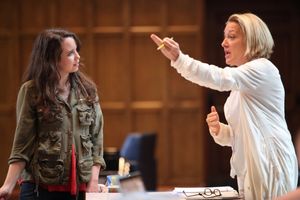 Phoebe Strole (Lucy) and Patricia Wettig Photo