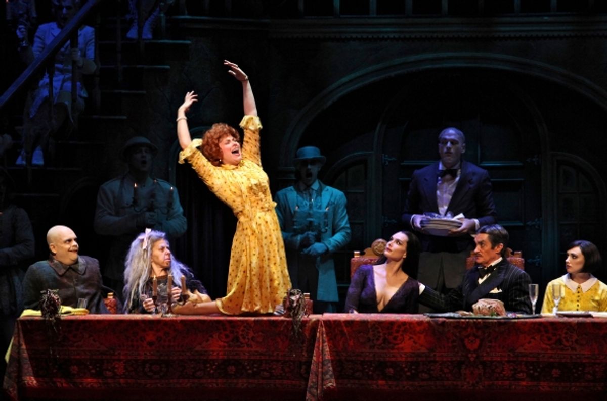 Brad Oscar, Jackie Hoffman, Heidi Blickenstaff, Brooke Shields,  Zachary James, Roger Rees, Rachel Potter and Company at 