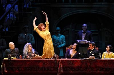 Brad Oscar, Jackie Hoffman, Heidi Blickenstaff, Brooke Shields,  Zachary James, Roger Photo