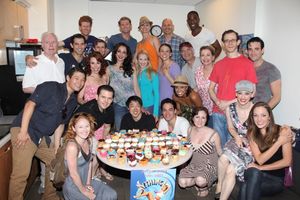 John McMartin, Sutton Foster, Walter Charles, Jessica Walter, Adam Godley, Colin Donnell, Jessica Stone & Laura Osnes with the ensemble cast celebrat their 100th performance of ANYTHING GOES with Cupcakes backstage in New York City. @ BroadwayWorld John McMartin, Sutton Foster, Walter Charles, Jessica Walter, Adam Godley, Colin Donn Photo