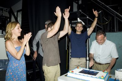 Kerry Butler, Scott Wittman, Norbert Leo Butz, Aaron Tveit & Marc Shaiman Photo