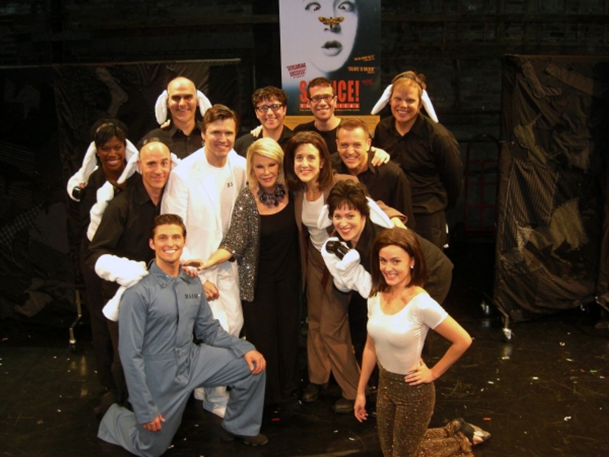 Joan Rivers with the company of SILENCE! The Musical at Theatre 80. at 