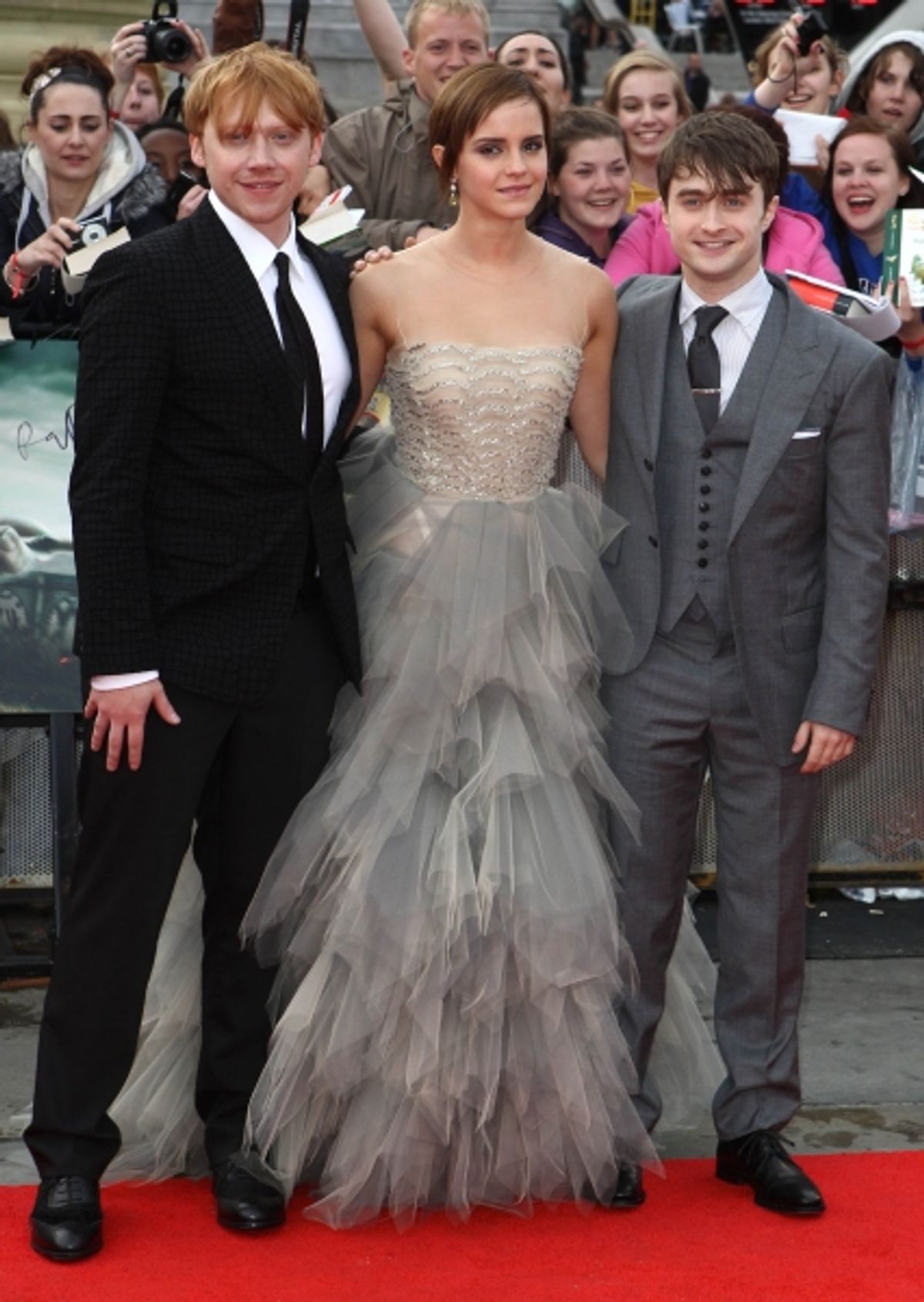 Rupert Grint, Emma Watson and Daniel Radcliffe at 