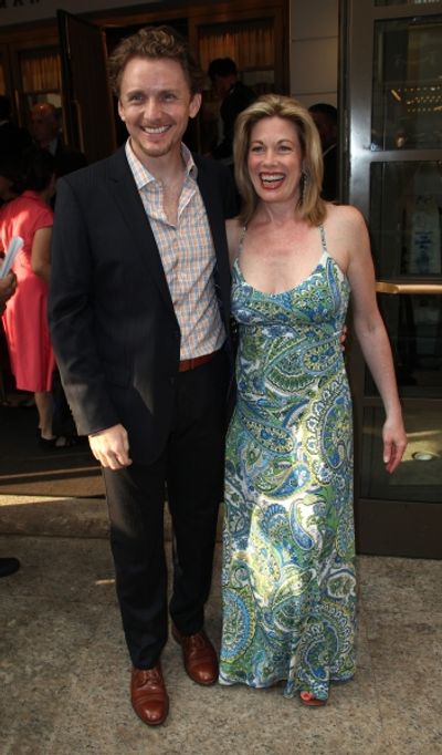 Jason Daniely & Marin Mazzie attending the Opening Night Performance of The Masnhatta Photo
