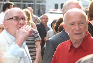 Jack O'Brien & Terrence McNally attending the Opening Night Performance of The Masnha Photo