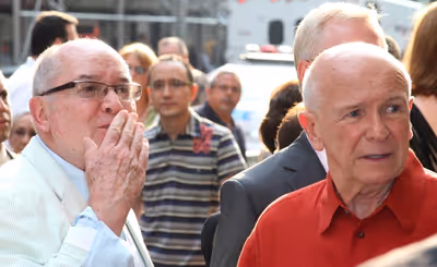 Jack O'Brien & Terrence McNally attending the Opening Night Performance of The Masnha Photo