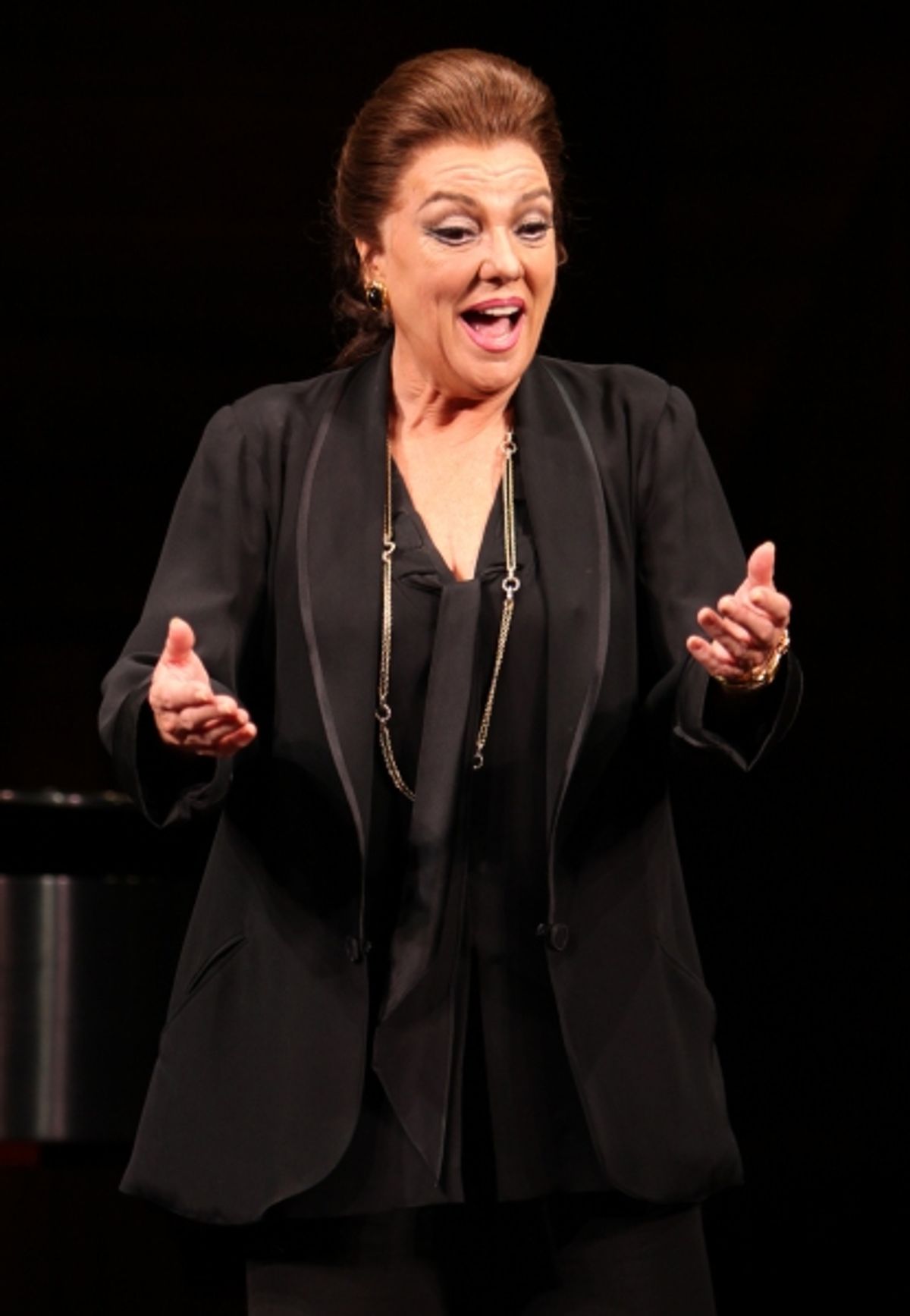 Tyne Daly as Maria Callas at the Opening Night Performance Curtain Call for The Manhattan Theatre Club's  'Master Class' at the Samuel J. Friedman Theatre in New York City. at 