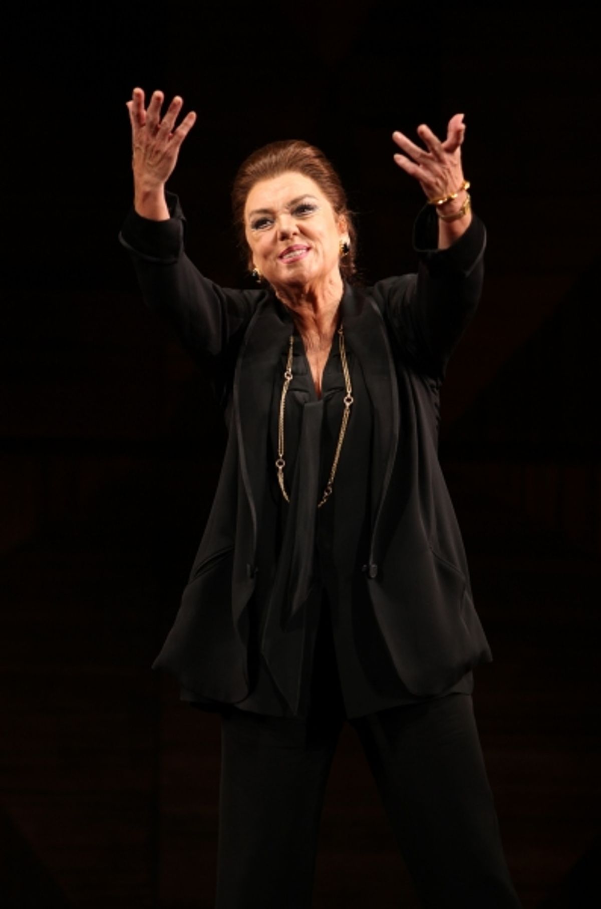 Tyne Daly as Maria Callas at the Opening Night Performance Curtain Call for The Manhattan Theatre Club's  'Master Class' at the Samuel J. Friedman Theatre in New York City. at 