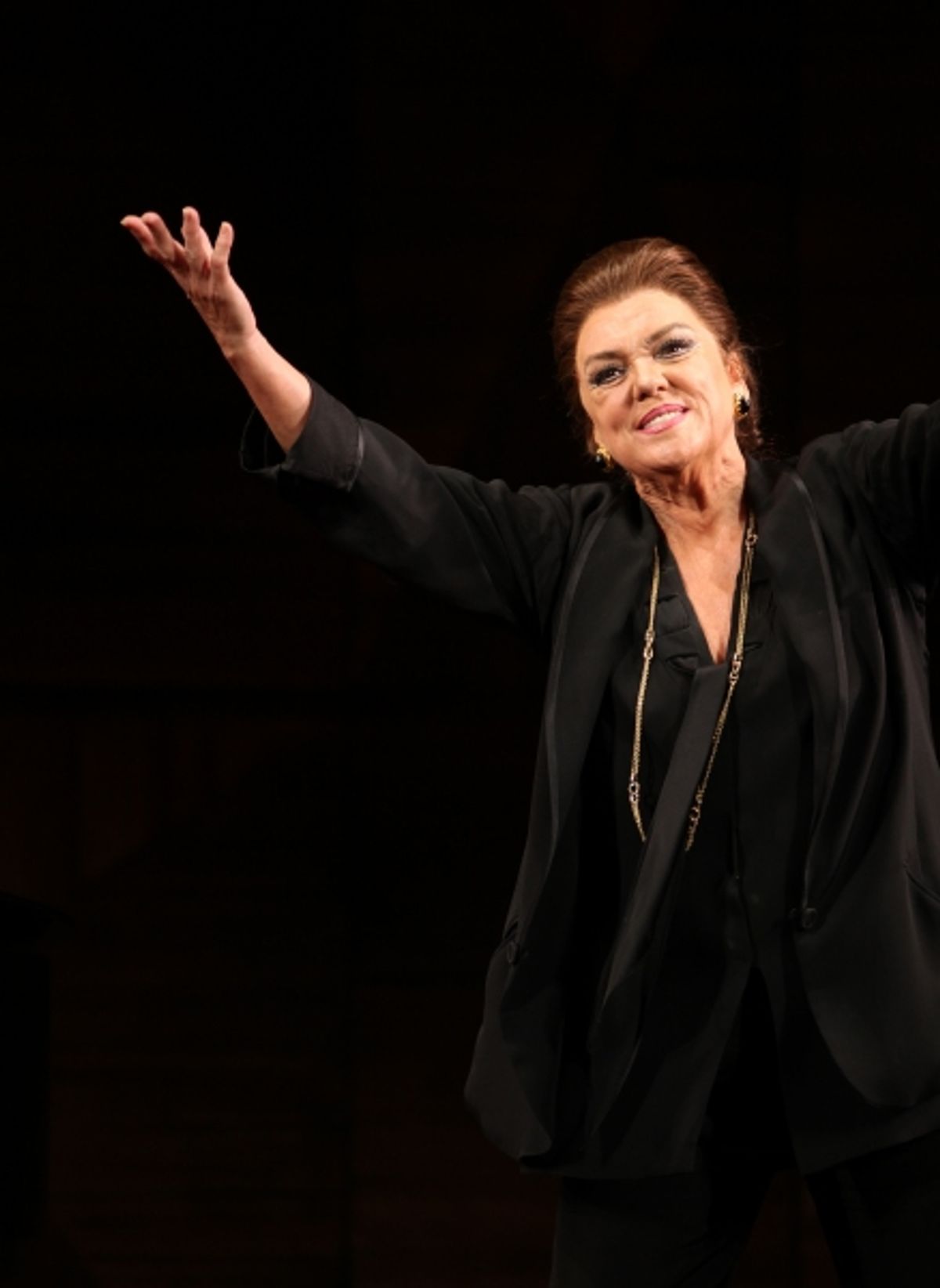 Tyne Daly as Maria Callas at the Opening Night Performance Curtain Call for The Manhattan Theatre Club's  'Master Class' at the Samuel J. Friedman Theatre in New York City. at 