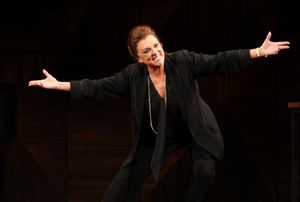 Tyne Daly as Maria Callas at the Opening Night Performance Curtain Call for The Manha Photo
