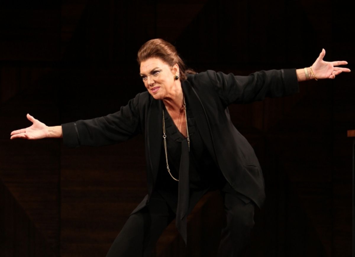 Tyne Daly as Maria Callas at the Opening Night Performance Curtain Call for The Manhattan Theatre Club's  'Master Class' at the Samuel J. Friedman Theatre in New York City. at 