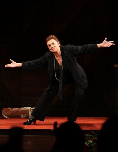 Tyne Daly as Maria Callas at the Opening Night Performance Curtain Call for The Manha Photo