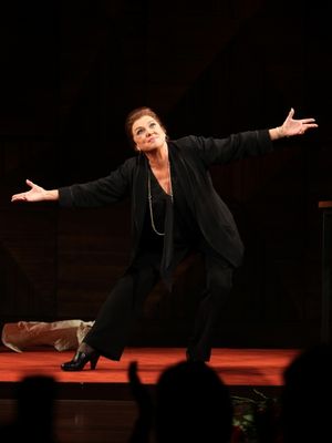 Tyne Daly as Maria Callas at the Opening Night Performance Curtain Call for The Manha Photo